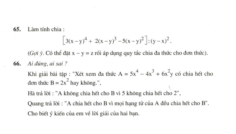 chia 2 đa thức 1 biến